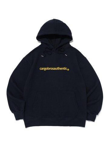 빈티지 어센틱 로고 후드 티셔츠 (네이비/옐로우)