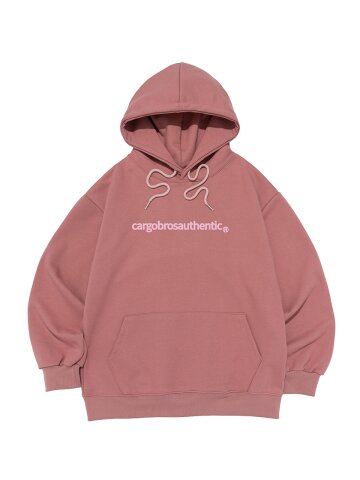 빈티지 어센틱 로고 후드 티셔츠 (핑크)