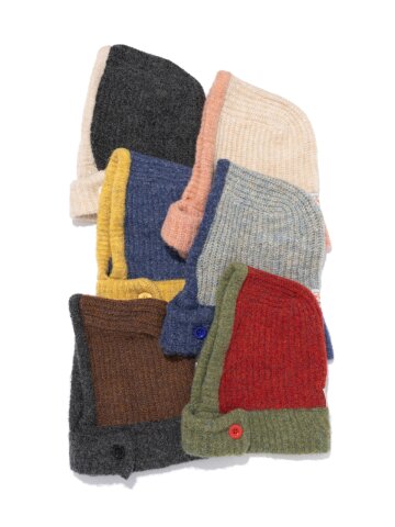 컬러블록 니트 워머 바라클라바 (6컬러)