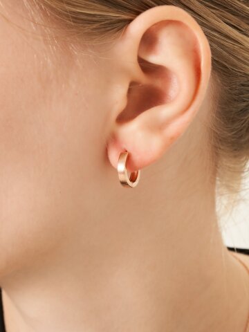 18K GF 심플 매트 원터치 귀걸이 GI8KPEE076