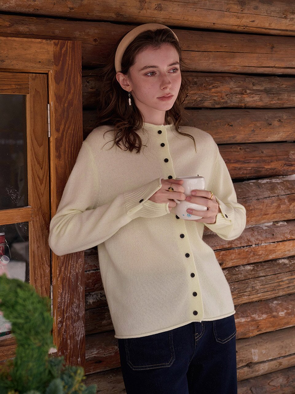 SR_Full turtleneck knit cardigan_3color