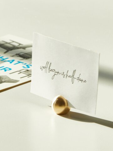 황동 미니원형 명함꽂이 카드스탠드
