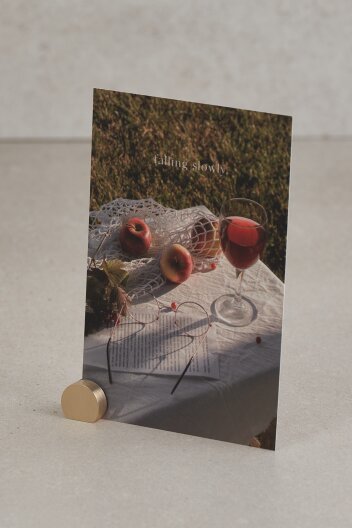 황동 원형 명함 사진꽂이 엽서 메모꽂이 거치대