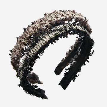 제이로렌 트위드 패브릭 헤어밴드 H01501