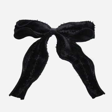제이로렌 벨벳 블랙 리본 헤어핀 H01509