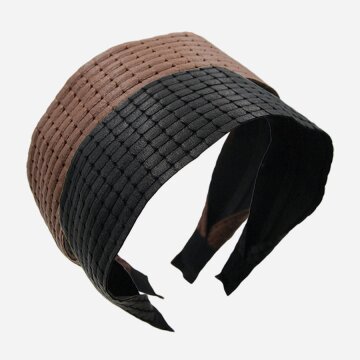 제이로렌 인조가죽 고급 퀼팅 와이드 헤어밴드 H01512