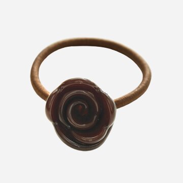 제이로렌 장미 브라운 플라워 머리끈 H01498