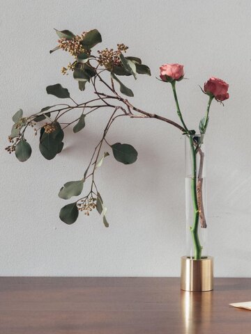 황동 골드 꽃병 인테리어 화병