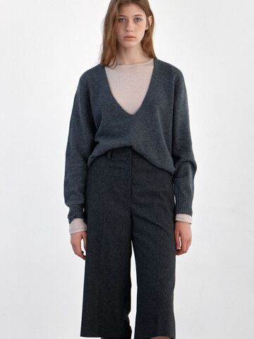 WHOLEGARMENT WOOL  LONG SLEEVE KNIT