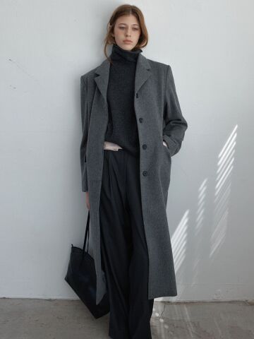 TAILORED WOOL LONG COAT