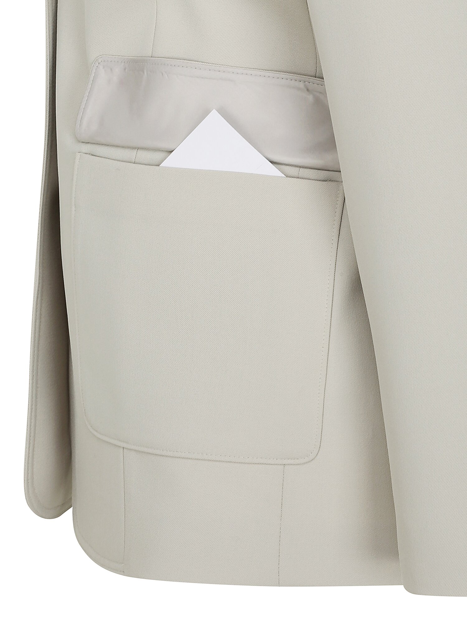 루즈핏 투버튼 브이넥 재킷 (LIGHT GREY)