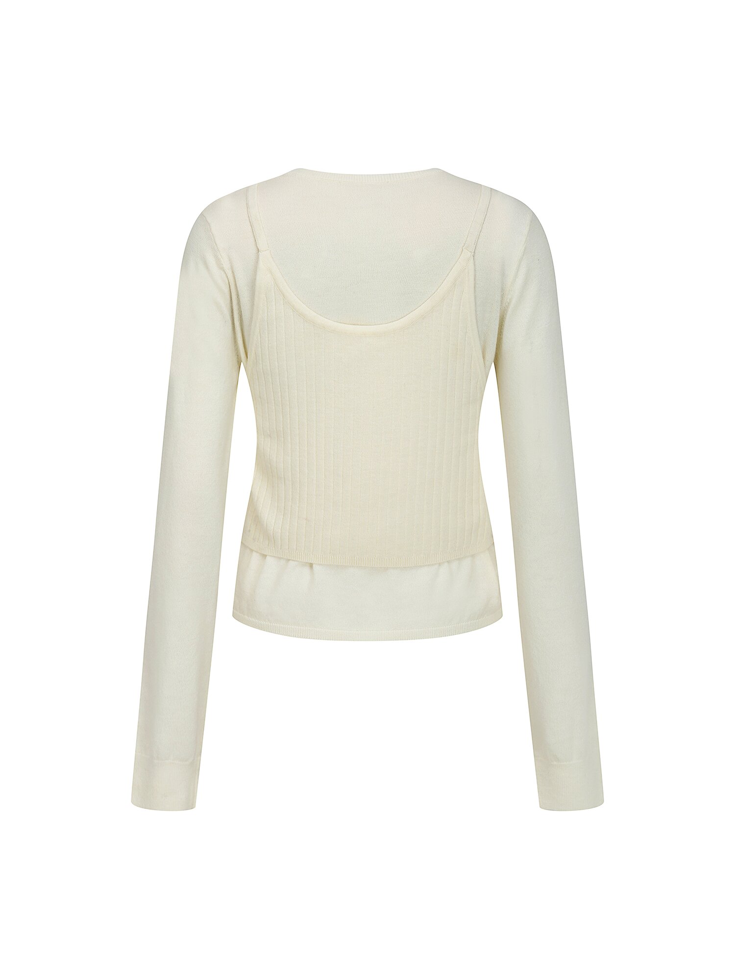 라운드넥 니트 +뷔스티에 세트 (IVORY)