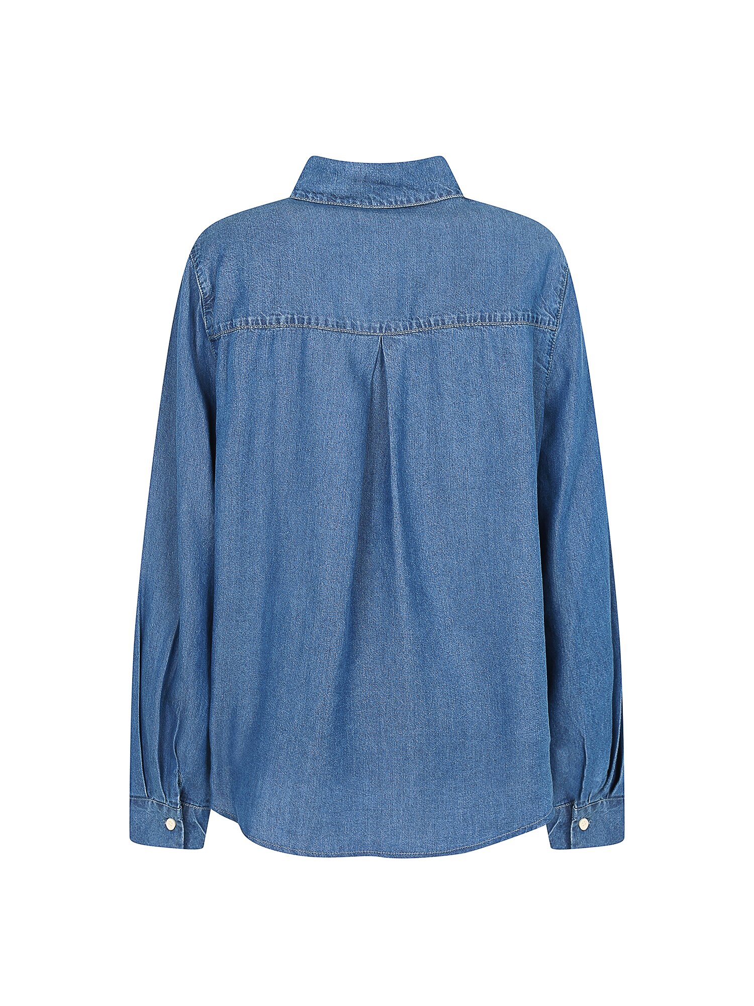 루즈핏 데님 셔츠 블라우스 (INDIGO)