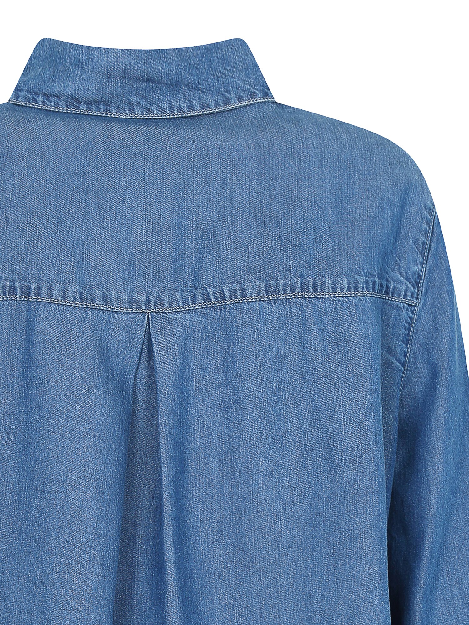 루즈핏 데님 셔츠 블라우스 (INDIGO)