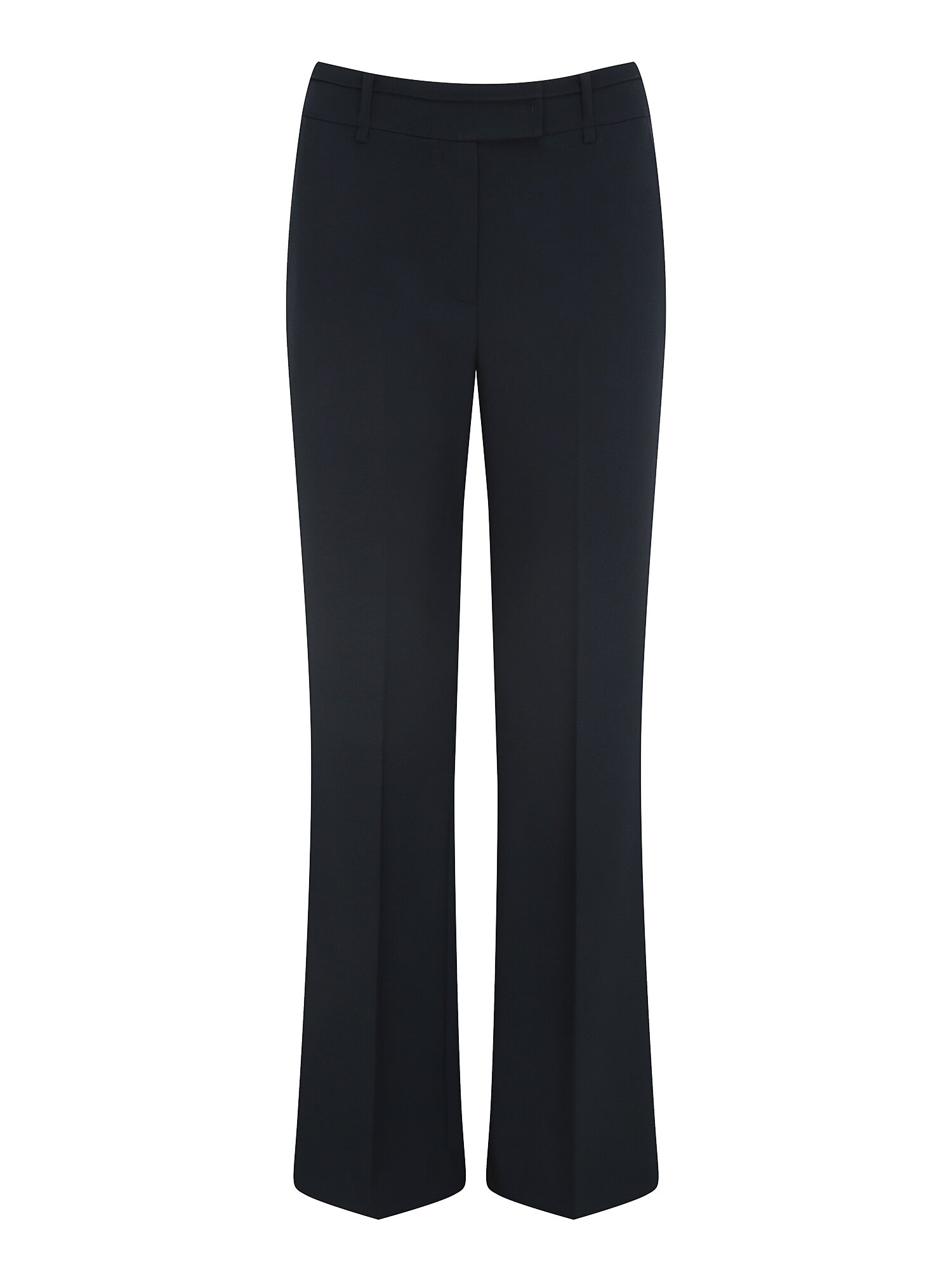 벨트 라인 슬림 부츠컷 팬츠 (NAVY)