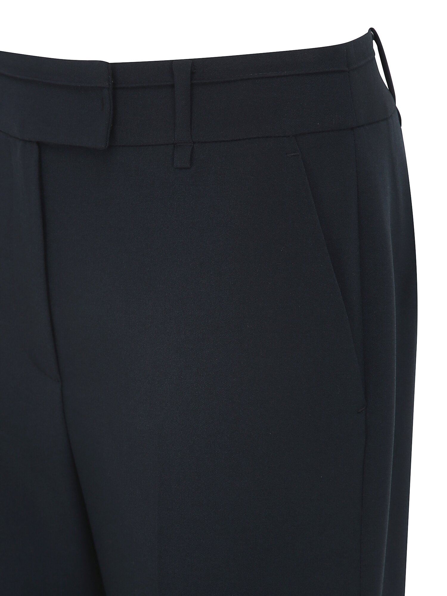 벨트 라인 슬림 부츠컷 팬츠 (NAVY)