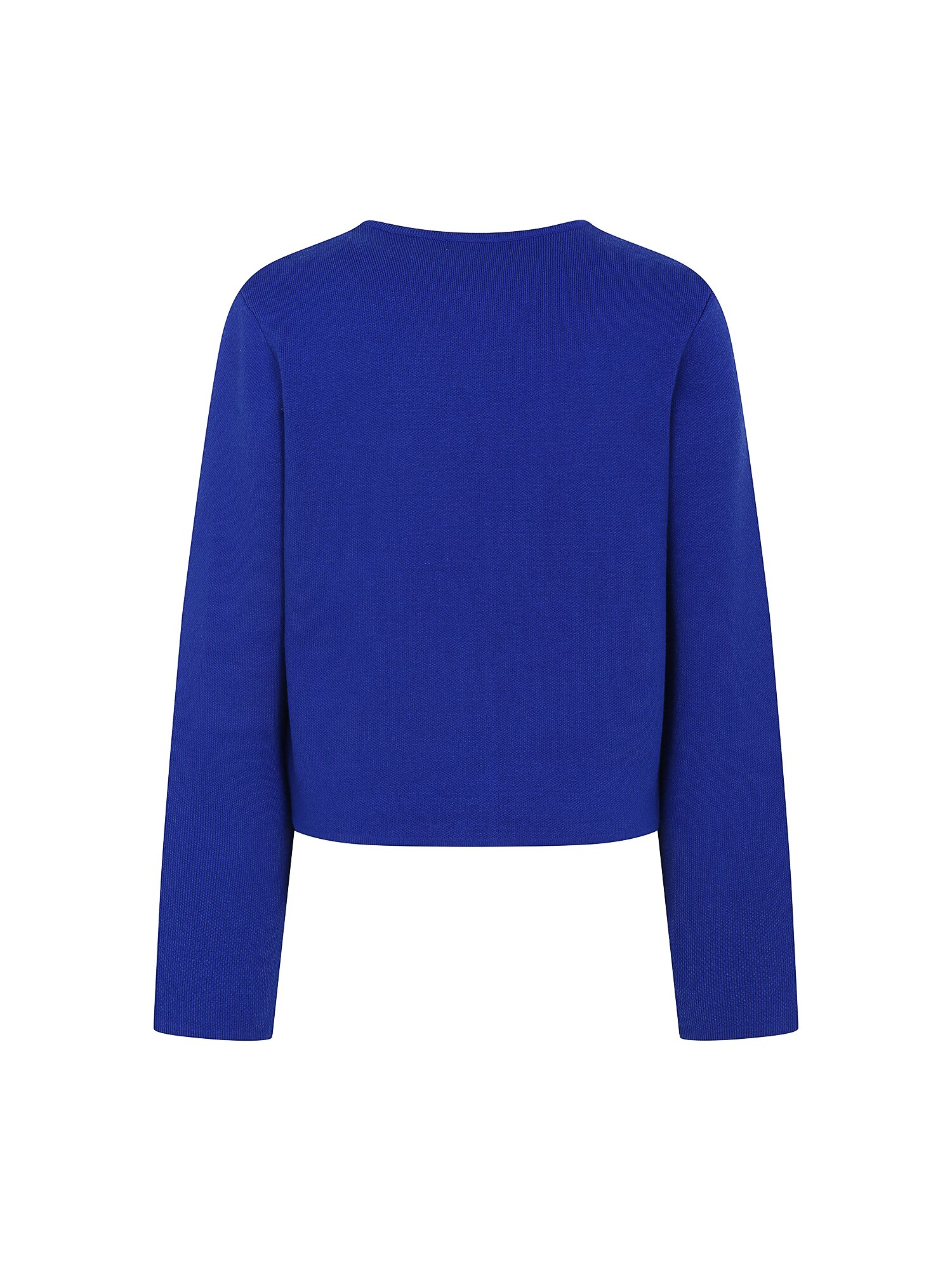 패치 포켓 라운드넥 크롭 가디건 (BLUE)