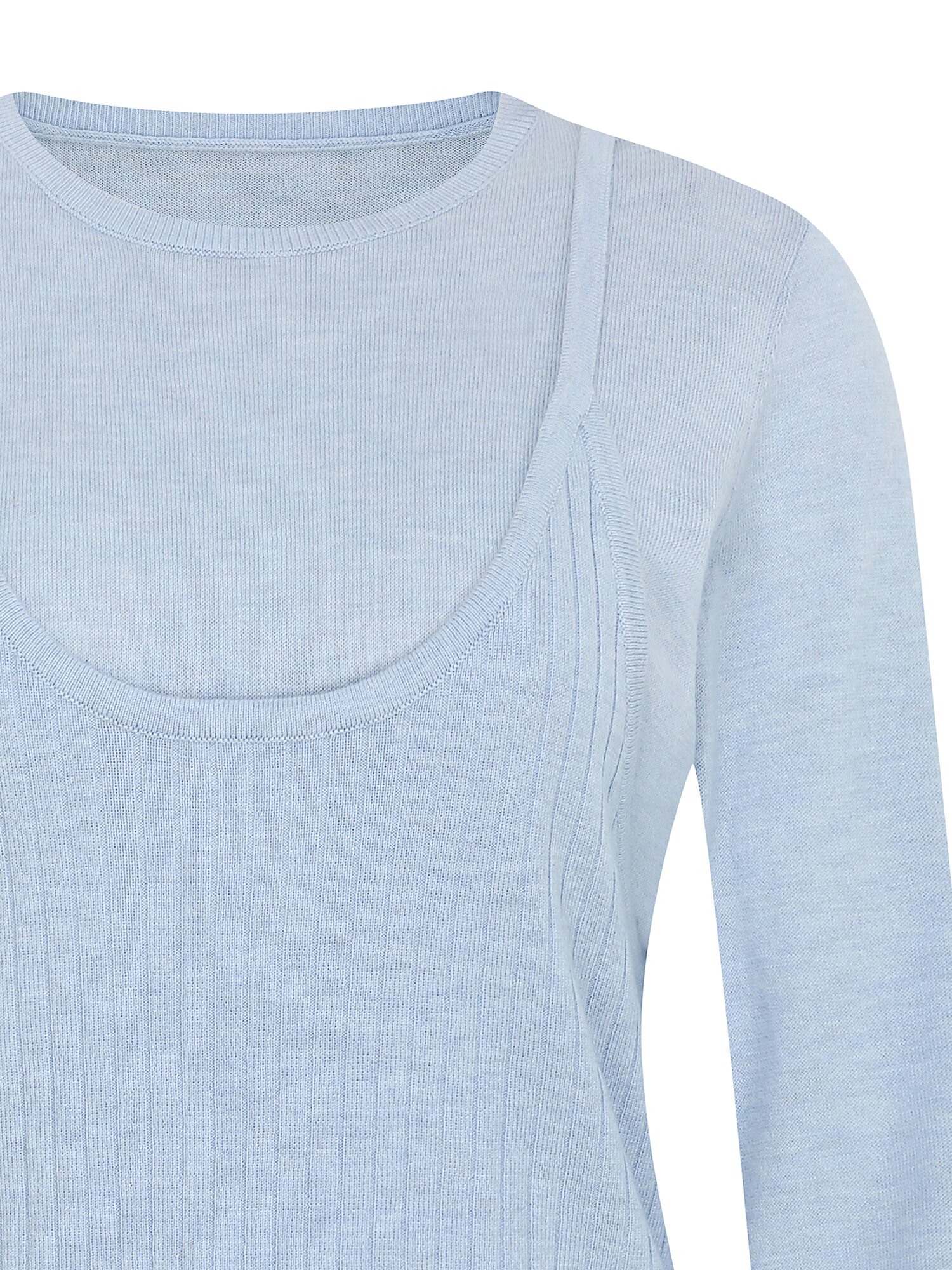 라운드넥 니트 +뷔스티에 세트 (LIGHT BLUE)