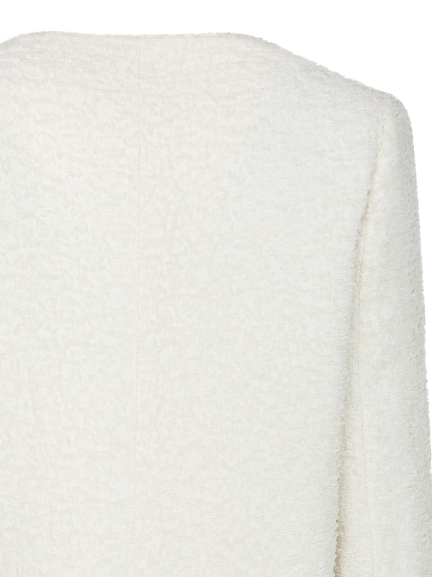 텍스쳐 트위드 라운드넥 재킷 (WHITE)