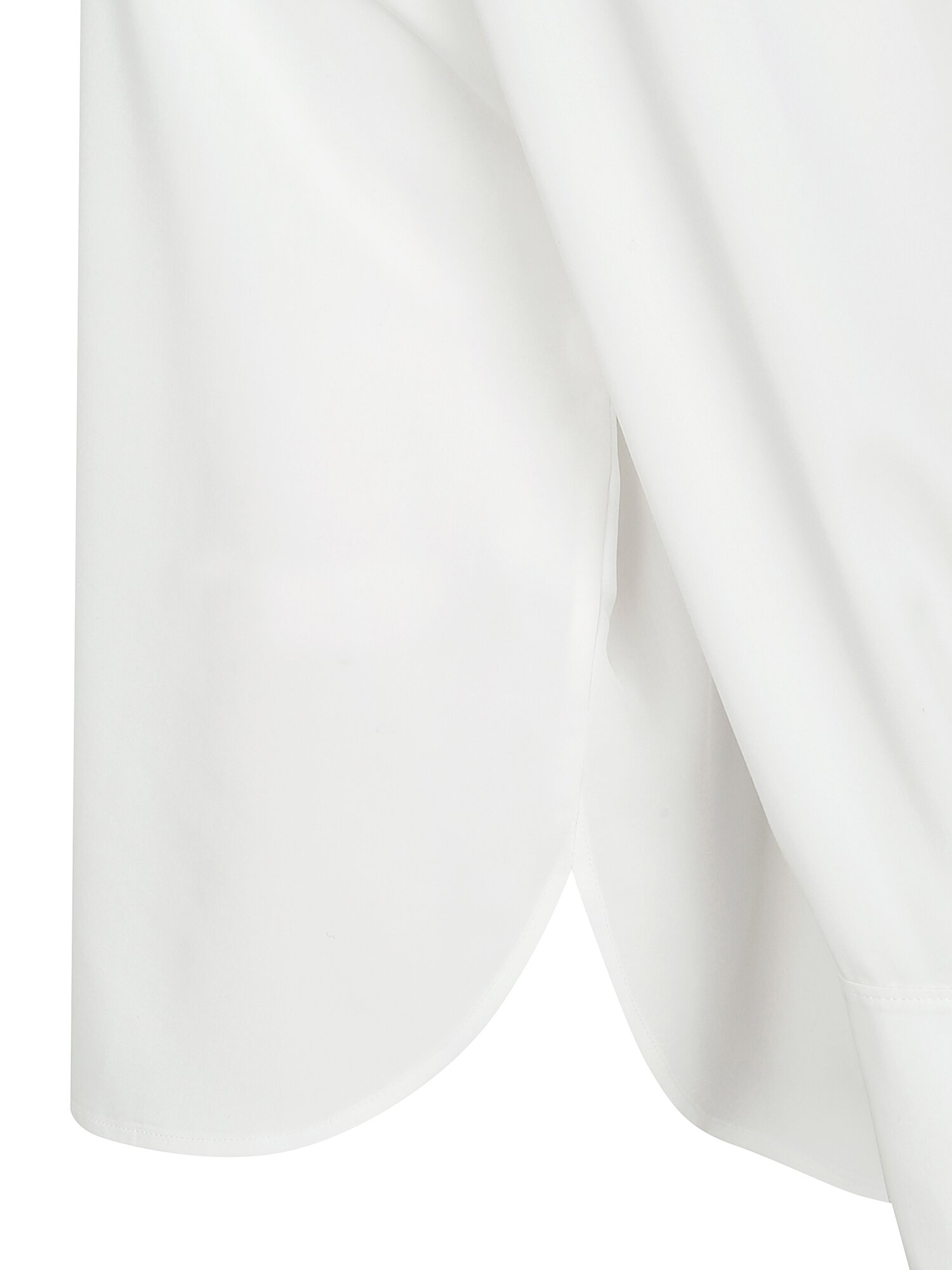 벨티드 와이드 커프스 블라우스 (WHITE)