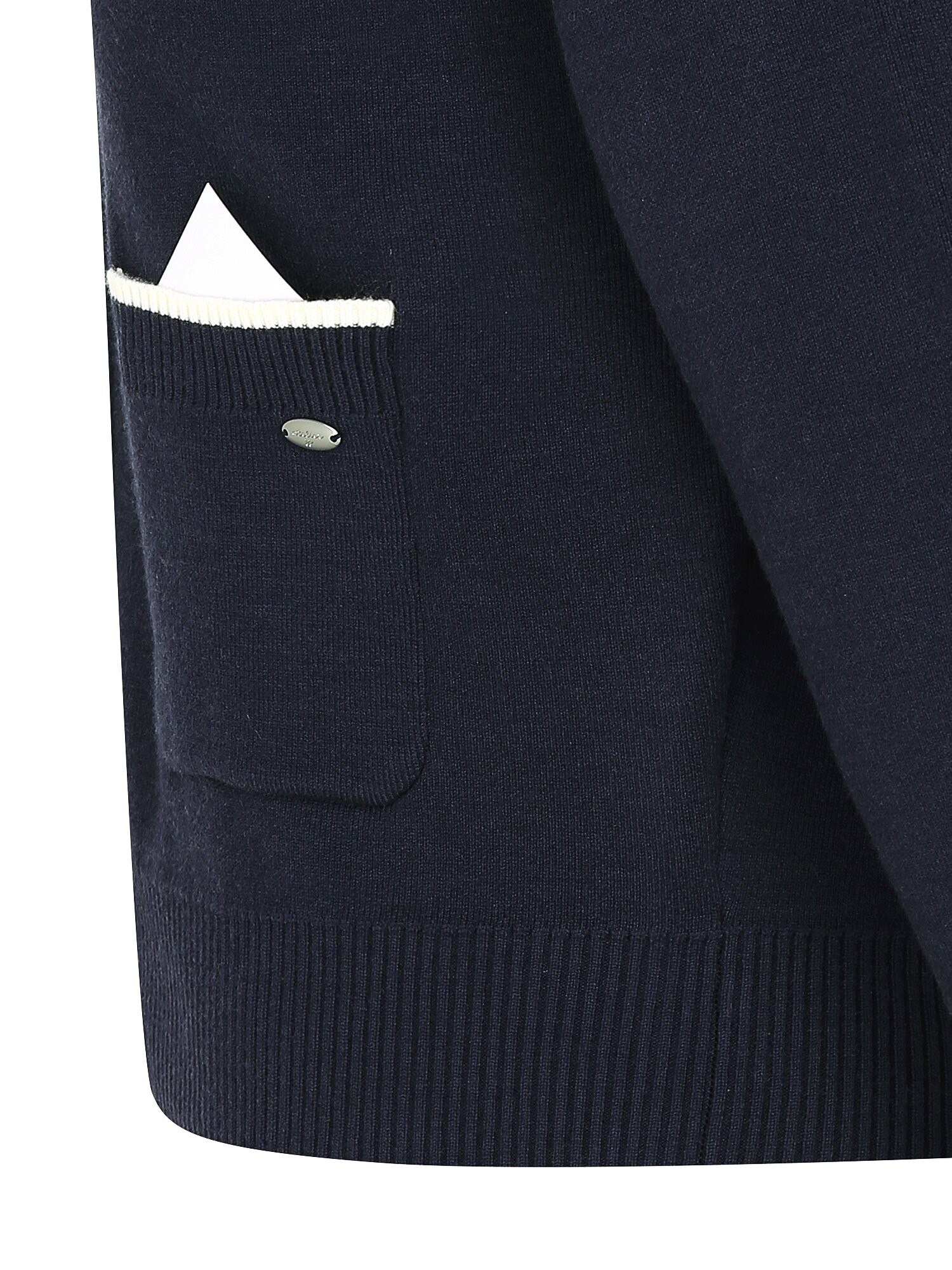 캐주얼 칼라 크롭 집업 가디건 (NAVY)