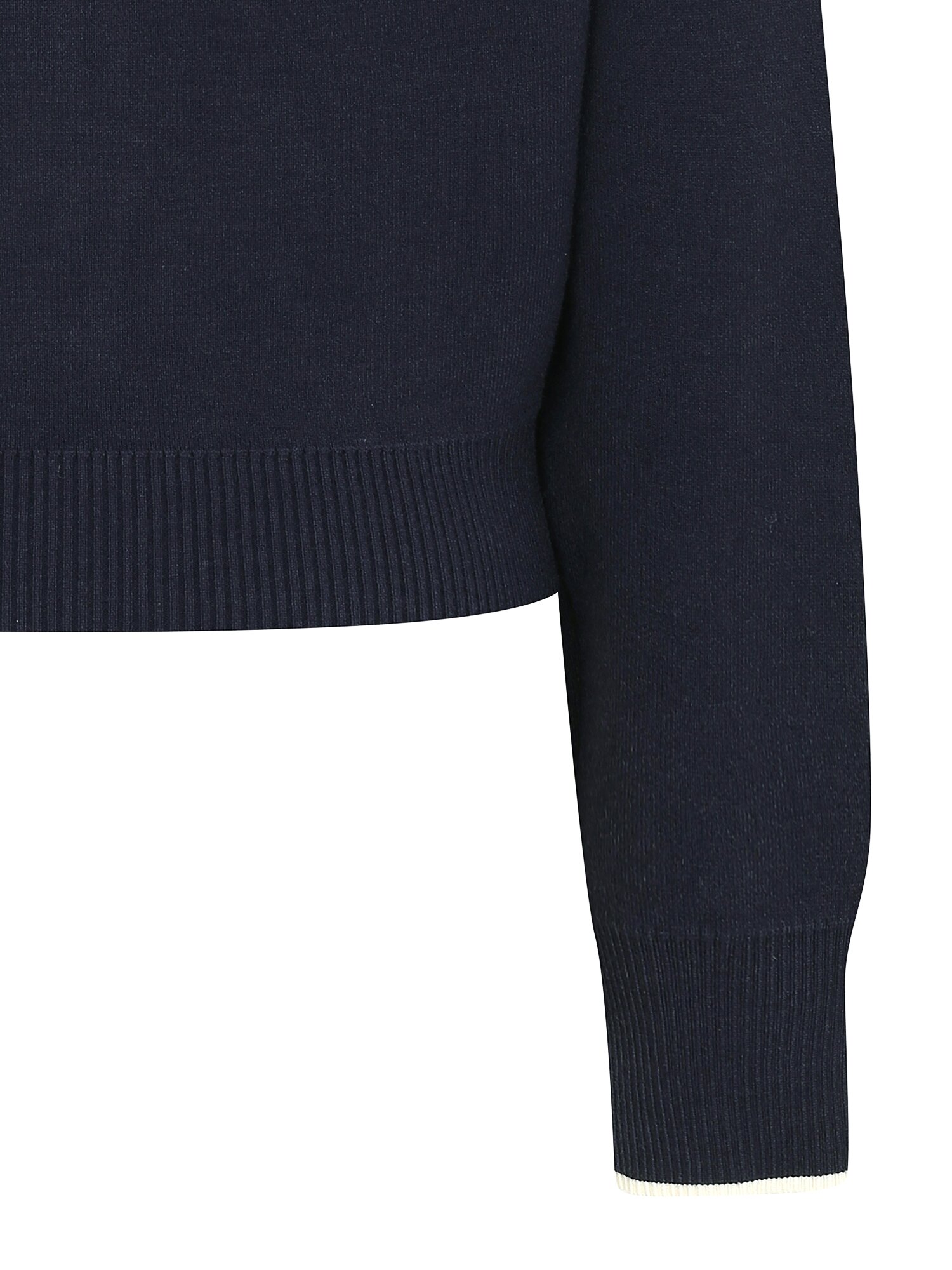 캐주얼 칼라 크롭 집업 가디건 (NAVY)