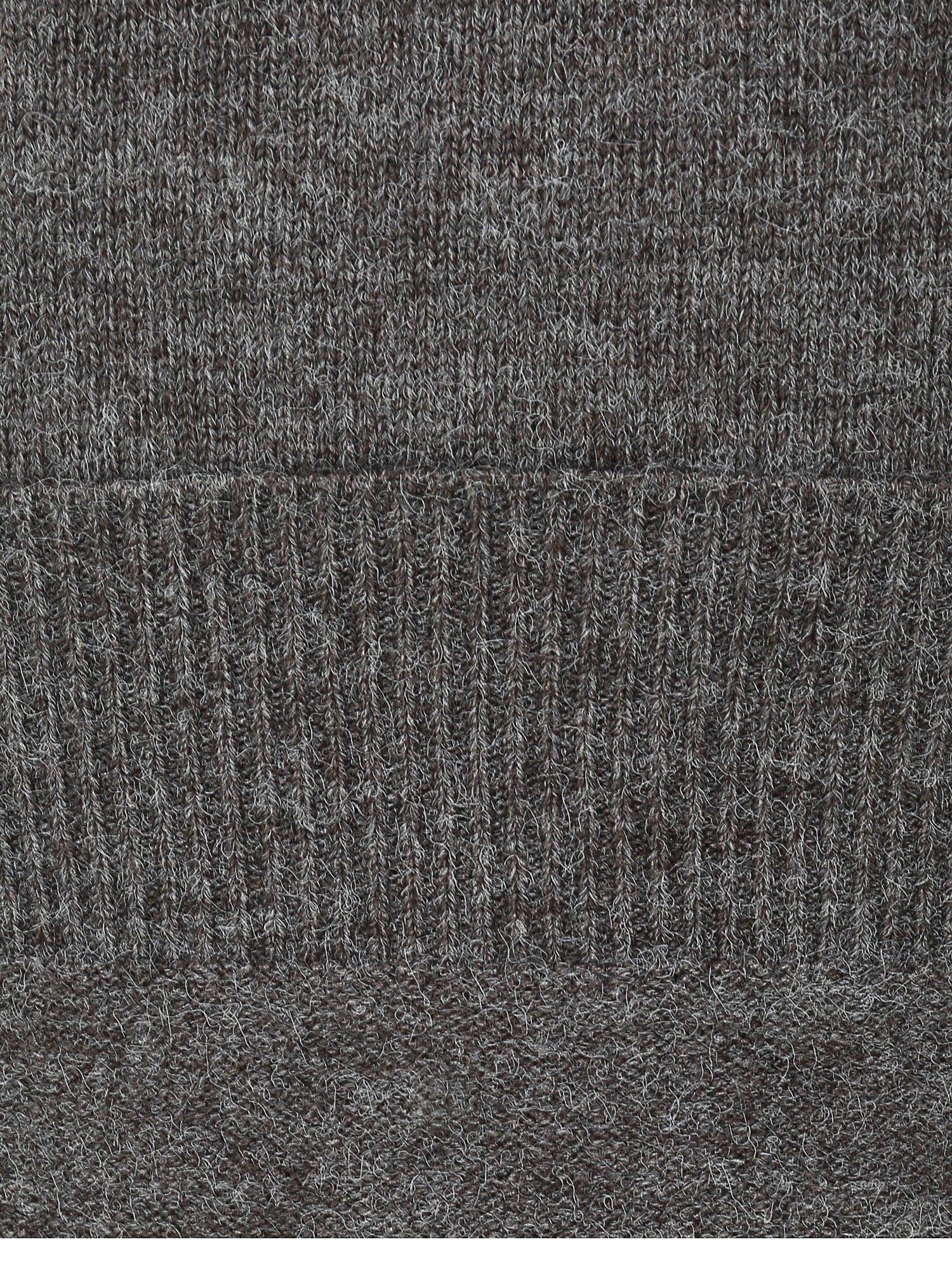 헤어리 펄 라운드넥 크롭 가디건 (DARK GREY)
