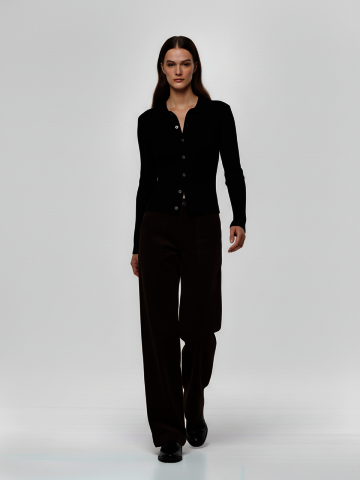 미니멀 포켓 밴딩 코듀로이 팬츠 (브라운,아이보리)/W254PT17