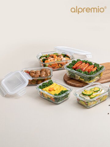 강화 유리 밀폐용기 직사각 3종/4종/5종