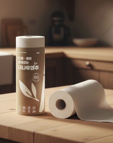 빨아쓰는 100% 대나무 페이퍼 행주 1롤 50매