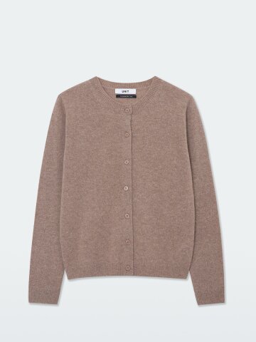 캐시미어 베이직 크루넥 클로버 가디건 (UFKKCA45ZC-BEIGE)