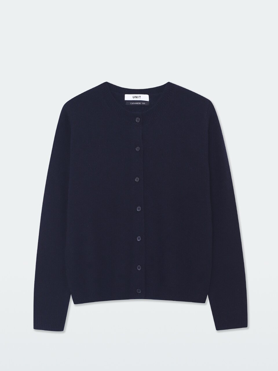 캐시미어 베이직 크루넥 클로버 가디건 (UFKKCA45ZC-NAVY)