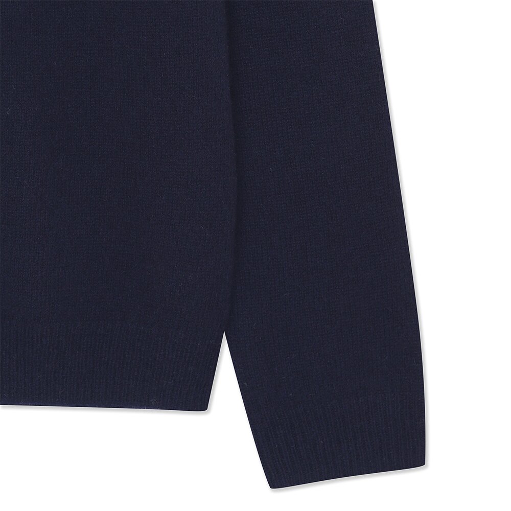 캐시미어 베이직 크루넥 클로버 가디건 (UFKKCA45ZC-NAVY)