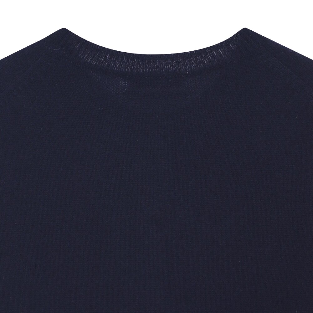 캐시미어 베이직 크루넥 클로버 가디건 (UFKKCA45ZC-NAVY)