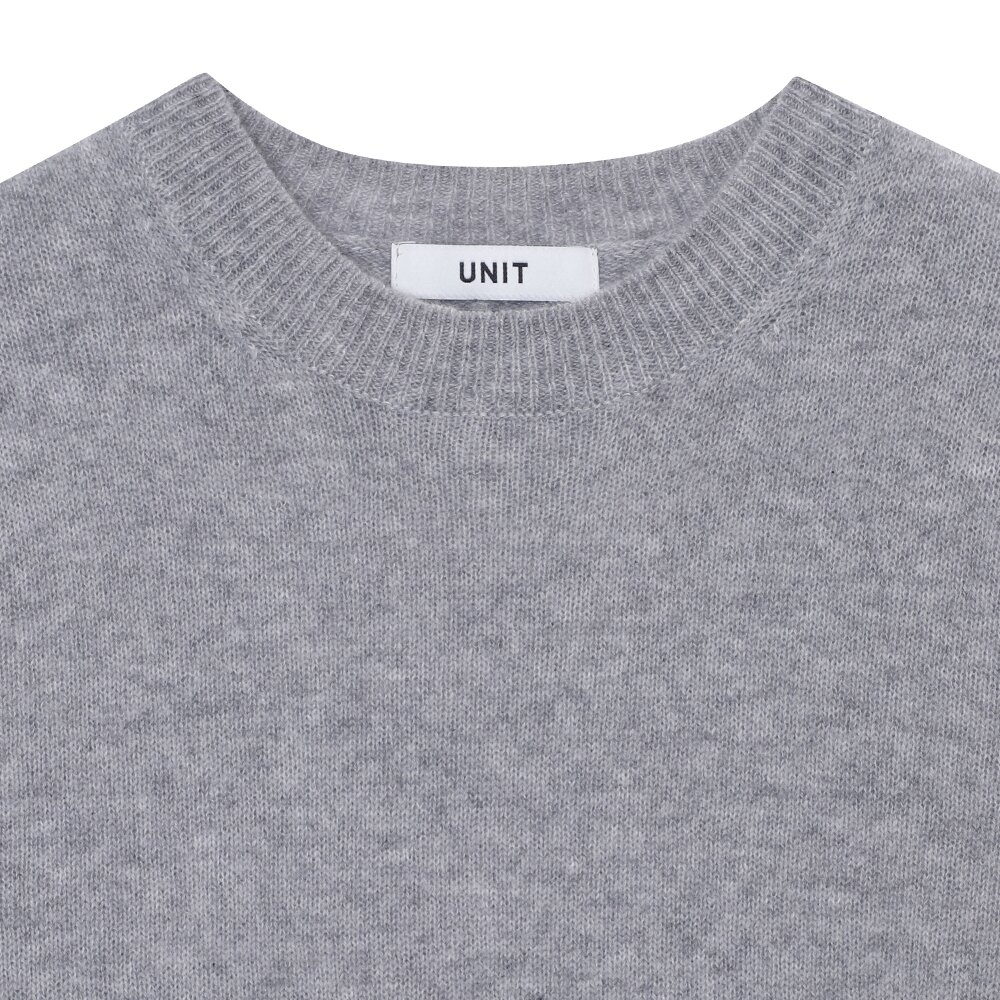캐시미어 베이직 크루넥 클로버 풀오버 (UFKKCN41ZC-L/GREY)
