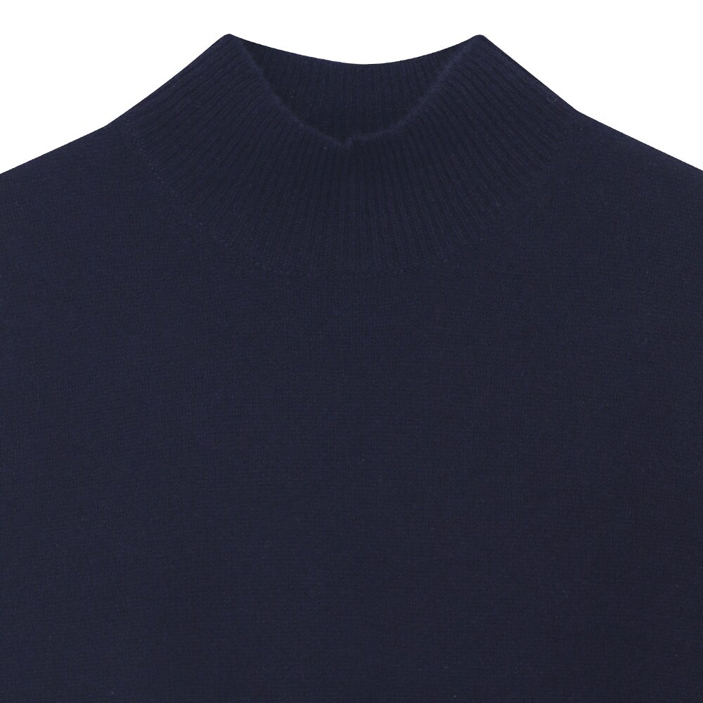 캐시미어 베이직 터틀넥 클로버 풀오버 (UFKKTN44ZC-NAVY)