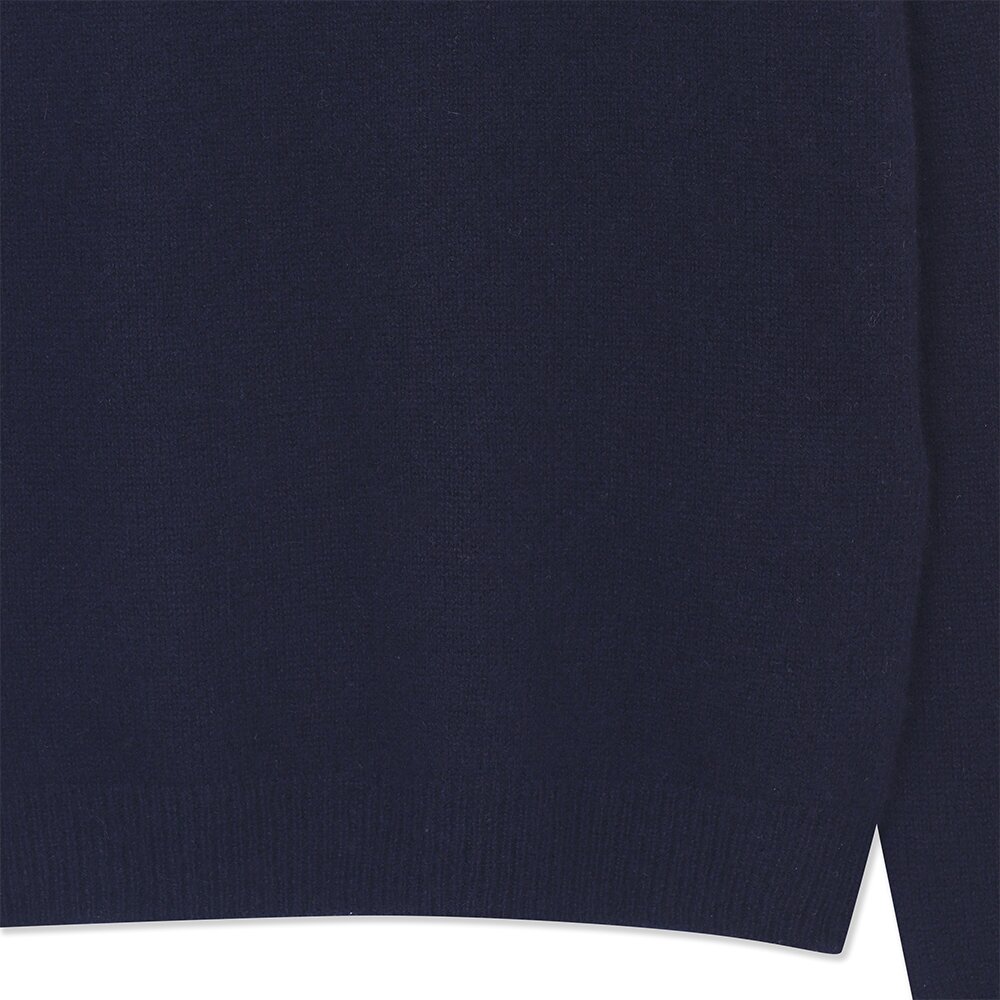 캐시미어 베이직 터틀넥 클로버 풀오버 (UFKKTN44ZC-NAVY)