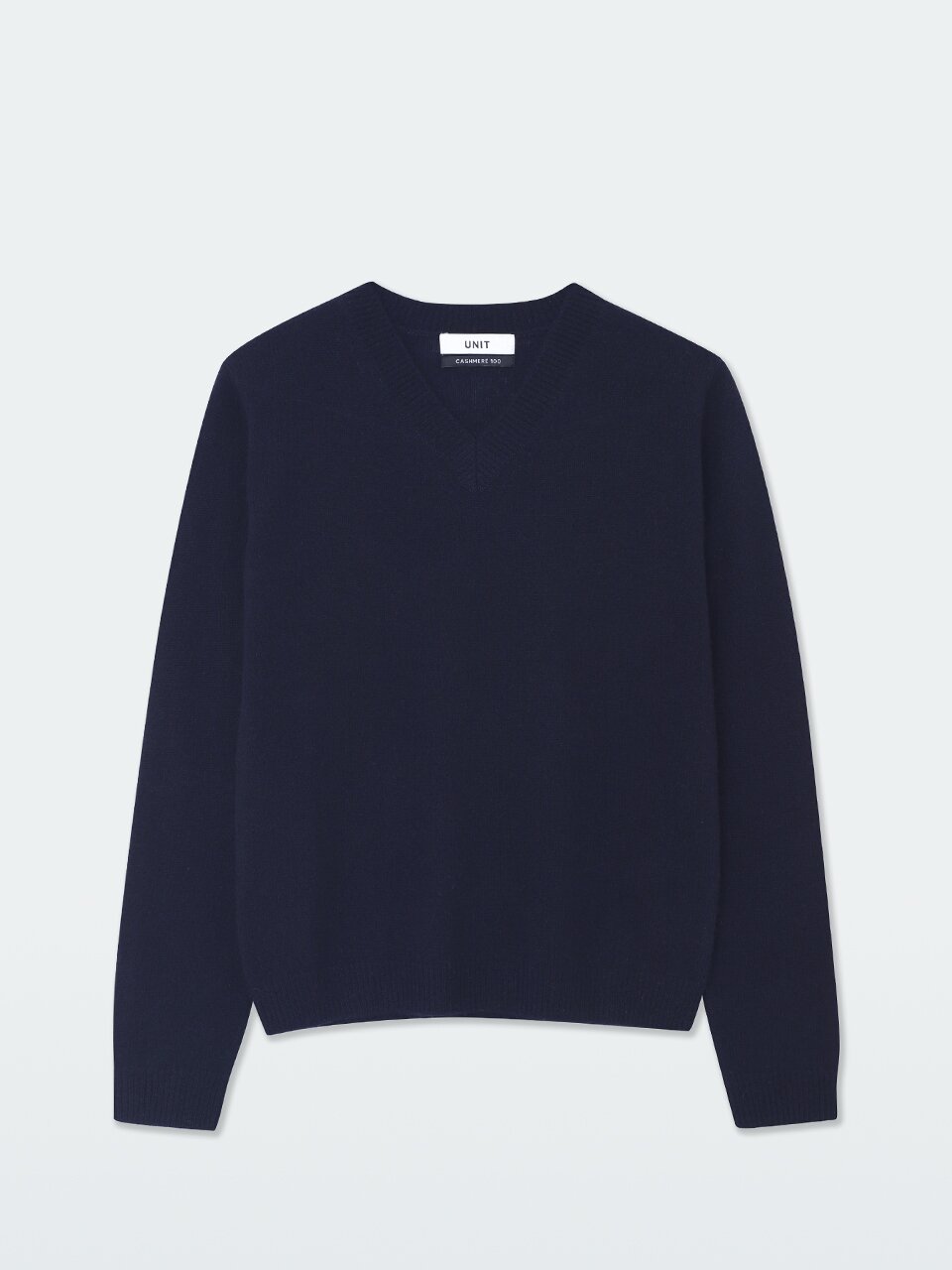 캐시미어 베이직 브이넥 클로버 풀오버 (UFKKVN42ZC-NAVY)