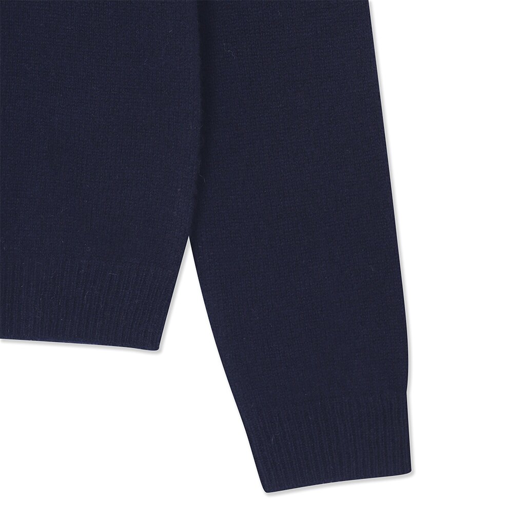 캐시미어 베이직 브이넥 클로버 풀오버 (UFKKVN42ZC-NAVY)