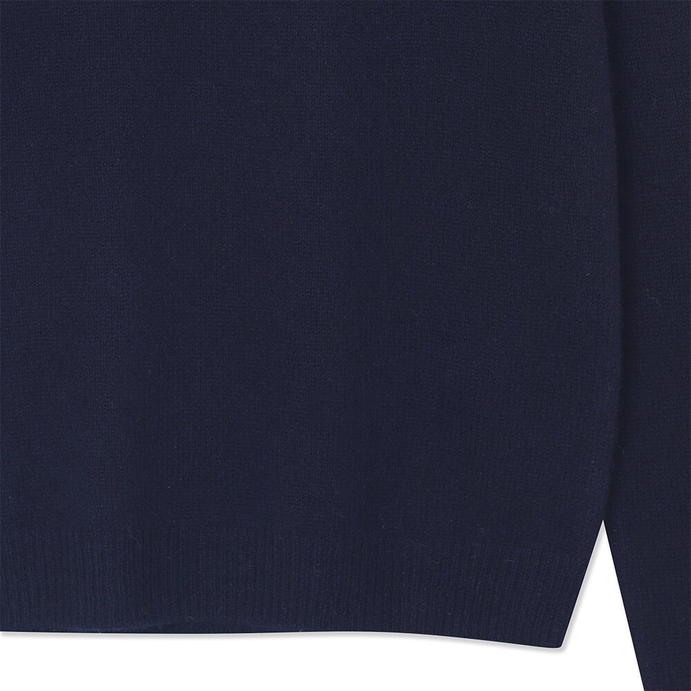 캐시미어 베이직 브이넥 클로버 풀오버 (UFKKVN42ZC-NAVY)