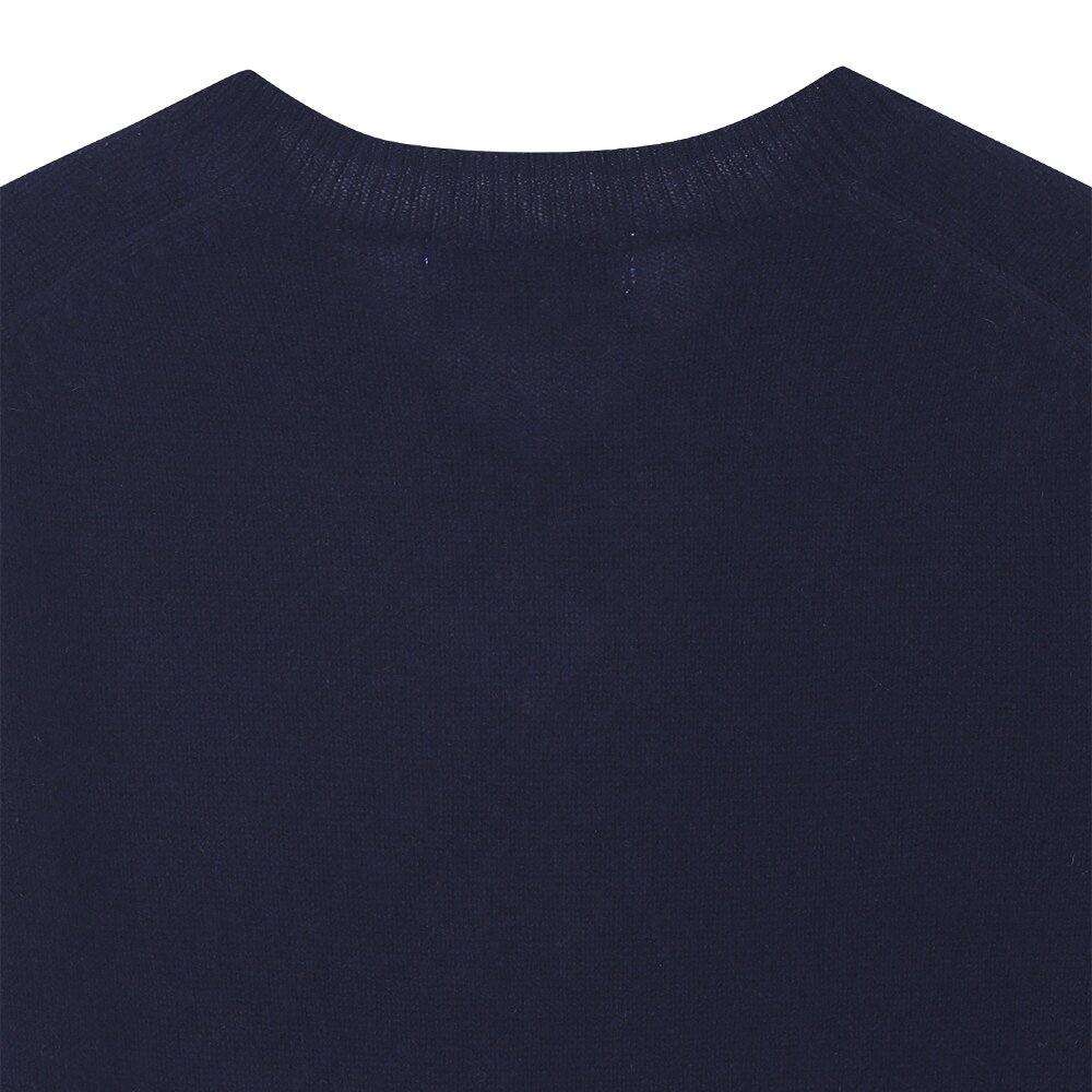 캐시미어 베이직 브이넥 클로버 풀오버 (UFKKVN42ZC-NAVY)