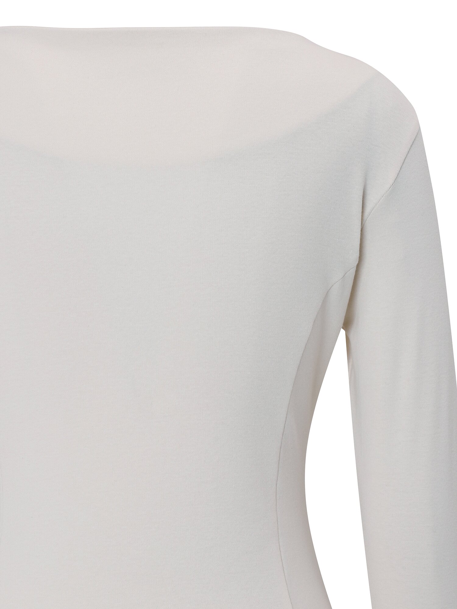 셔링 랩 보트넥 티셔츠 (CREAM)