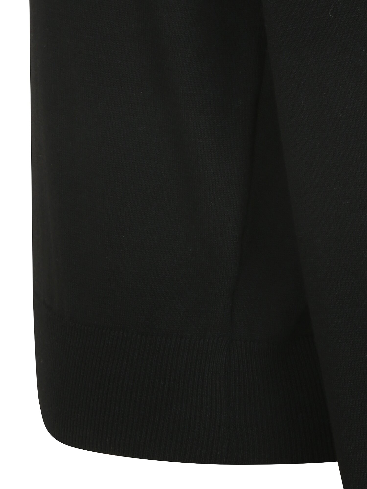 스카프 장식 라운드넥 풀오버 니트 (BLACK)