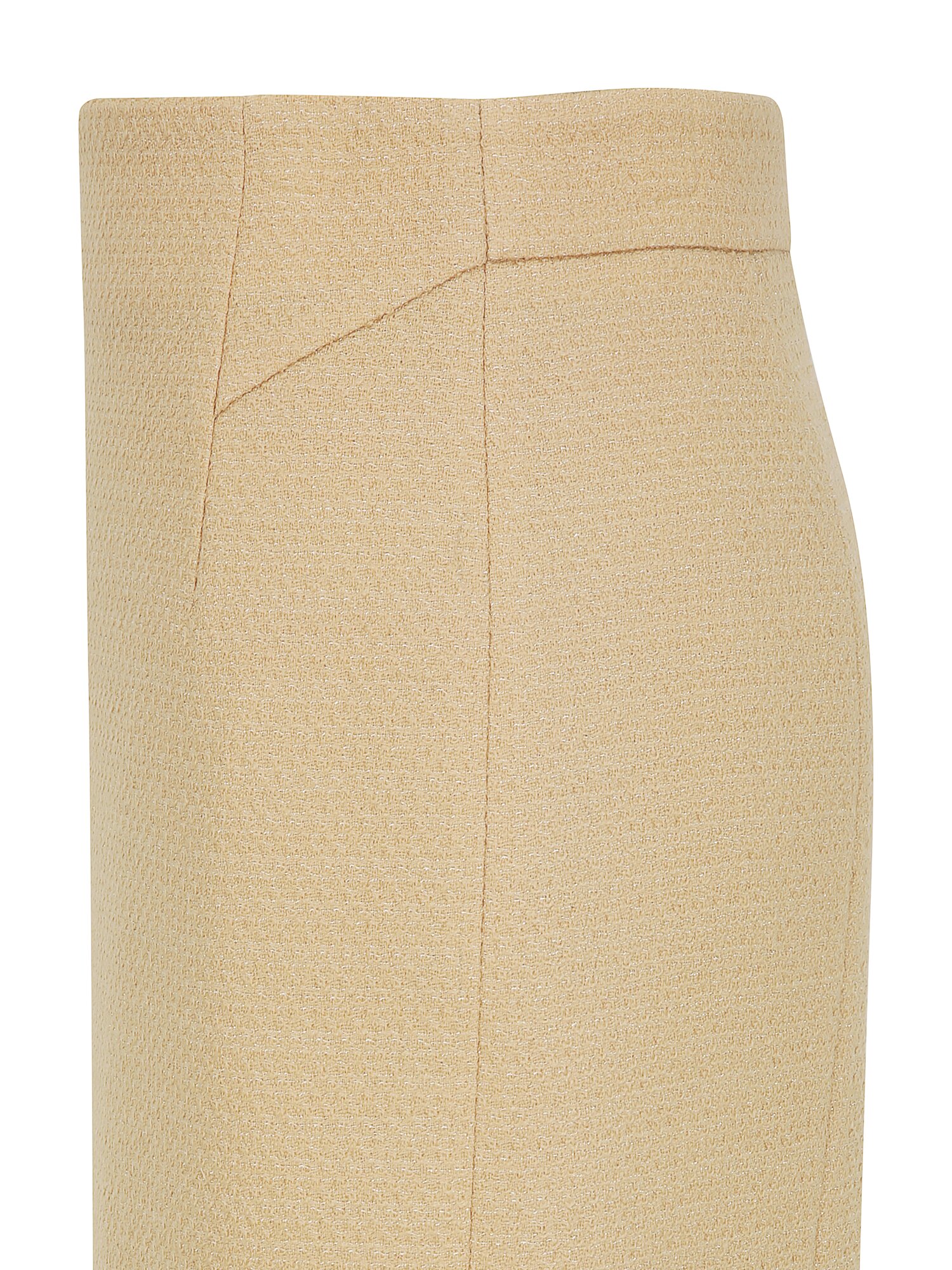 울 글리터 트위드 펜슬 스커트 (BEIGE)