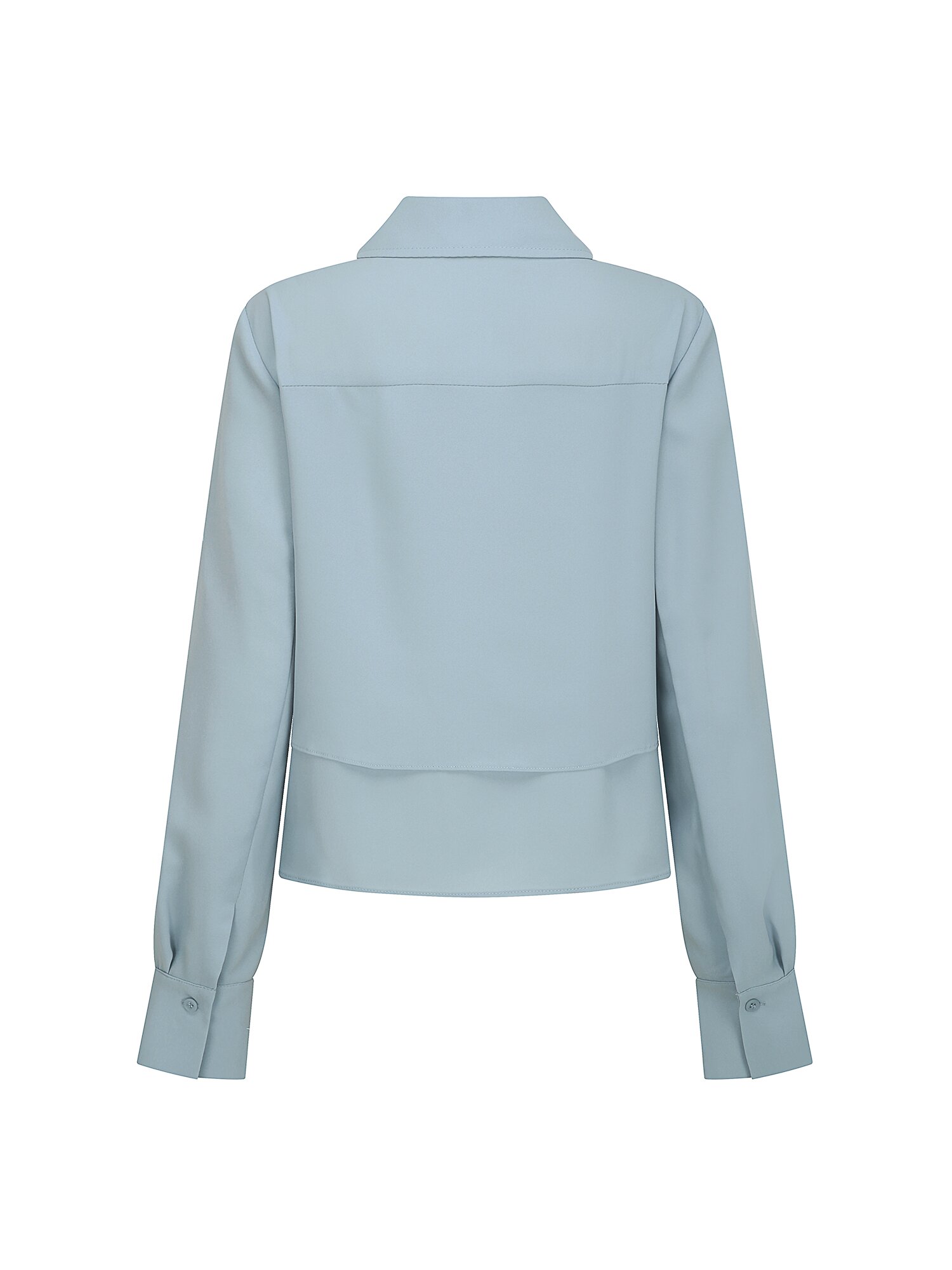 레이어 패널 칼라 블라우스 (LIGHT BLUE)