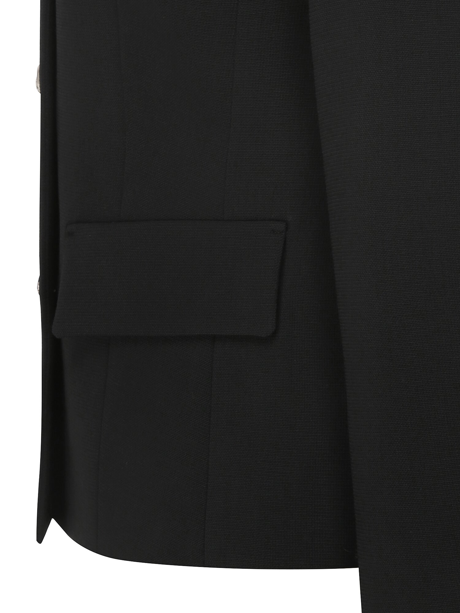울 로고 버튼 스퀘어넥 재킷 (BLACK)