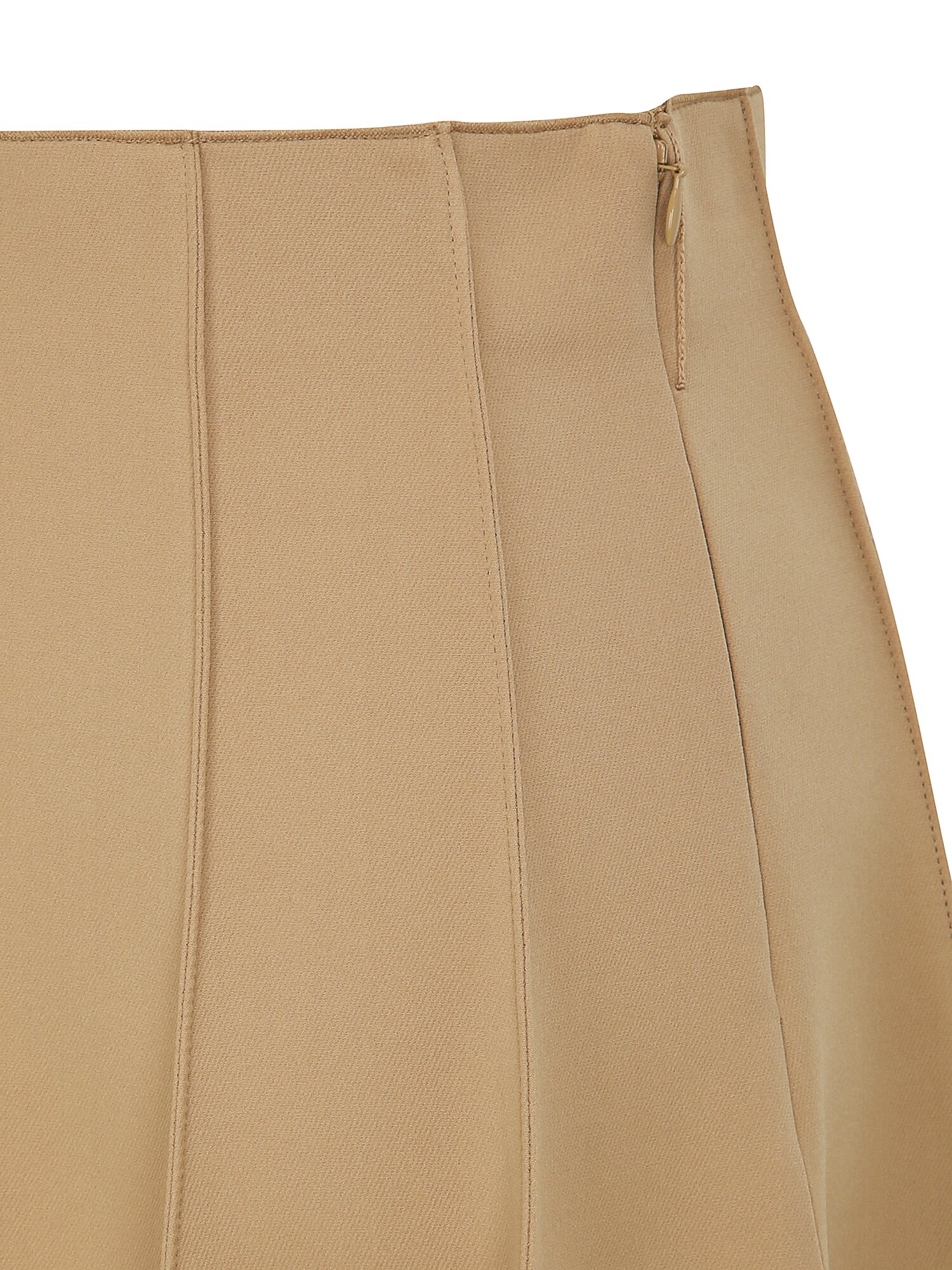 핀턱 인밴딩 플레어 스커트 (BEIGE)