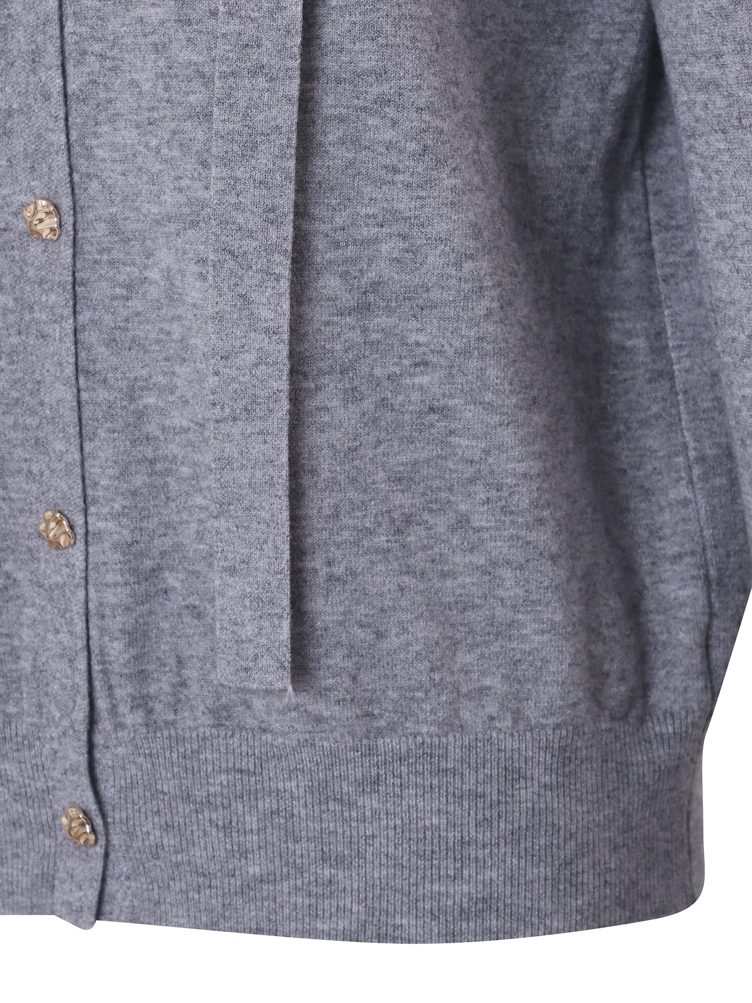 버튼 타이넥 니트 카디건 (GREY)