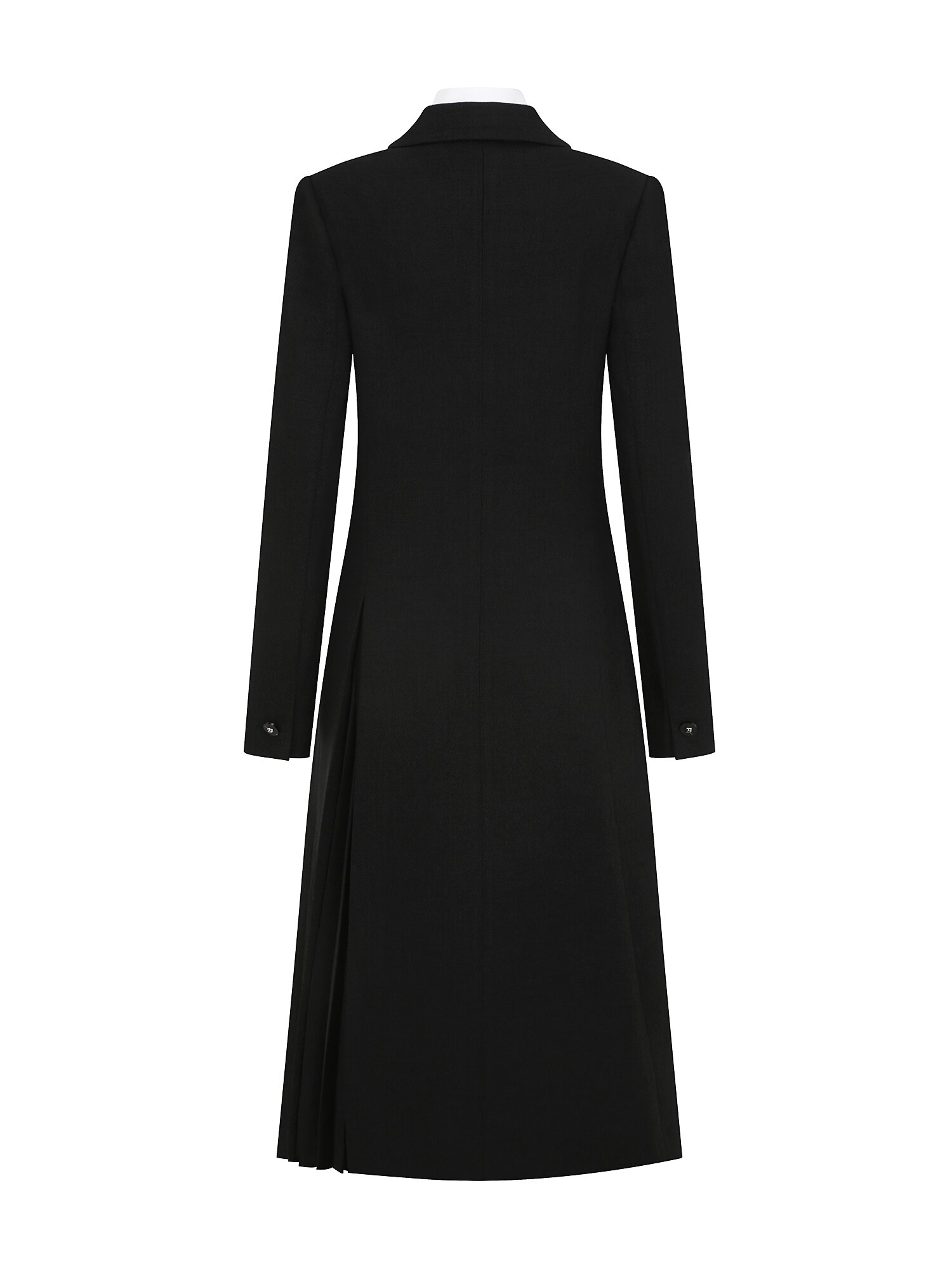 사이드 플리츠 테일러드 원피스 (BLACK)