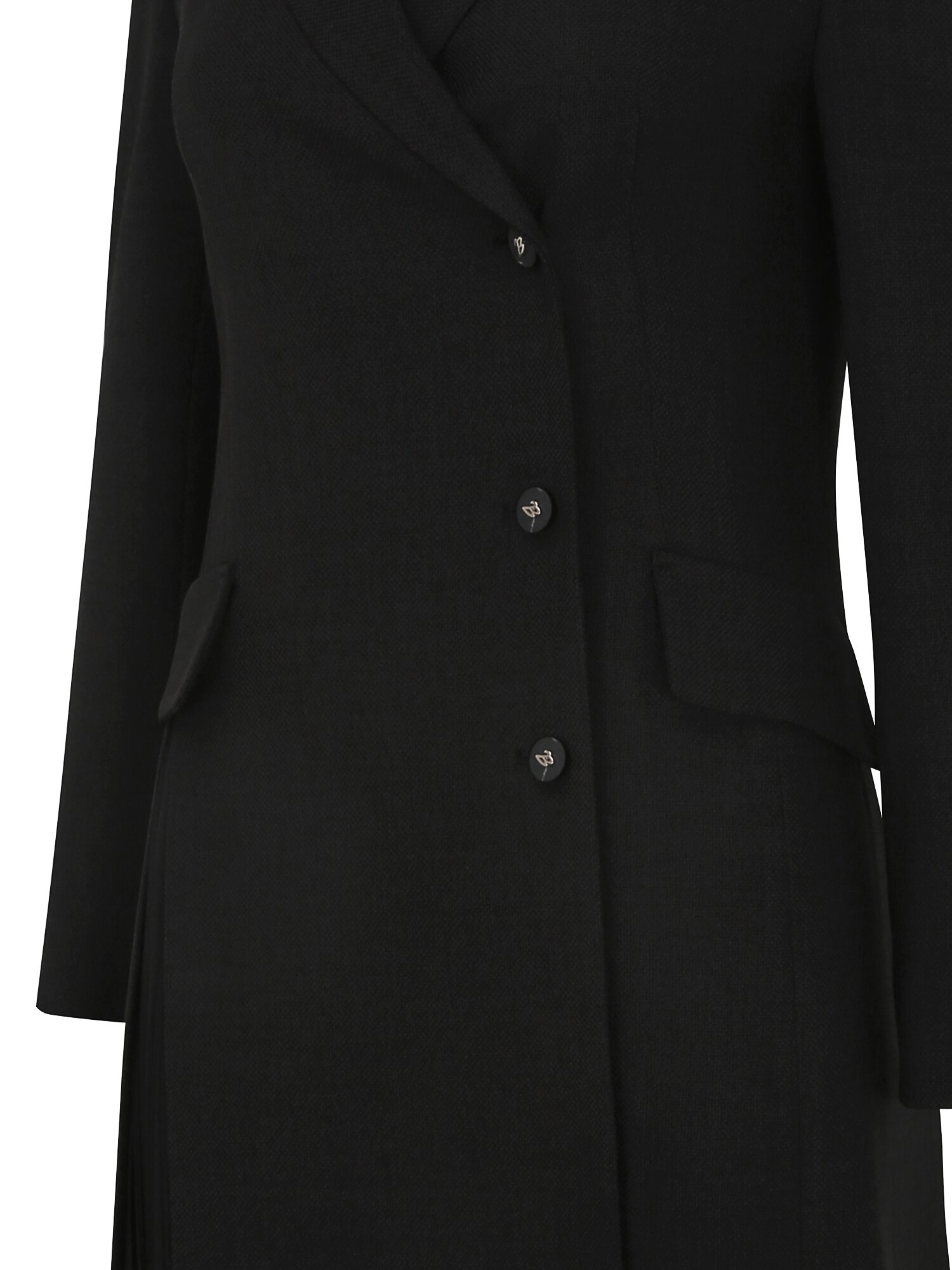 사이드 플리츠 테일러드 원피스 (BLACK)